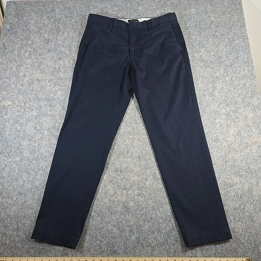 Banana Republic Classic Chinos Pants Mens 35 X 32 Navy Blue Trouser Office Slack